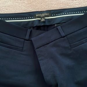 Banana Republic Sloan Navy Size 12 Dress Pants 27 inseam Flat back pockets